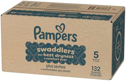 Pampers Baby Diapers - Swaddlers - Size 0, 84 Count, Ultra Absorbent Disposable Newborn Diaper