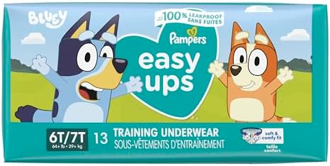 Pampers Training Pants - Easy Ups Boys & Girls Bluey - Size 2T-3T, 140 Count, Children's Potty Underwear (Packaging May Vary)