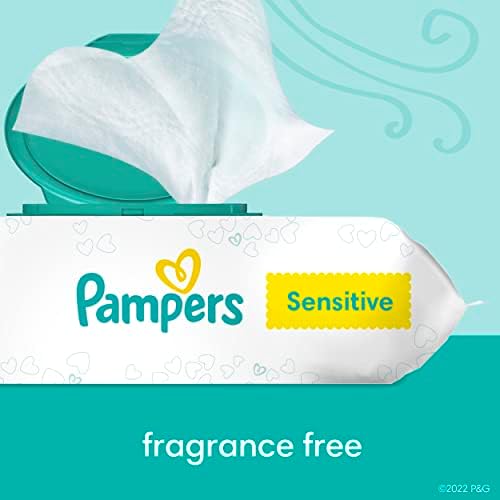 Pampers Baby Wipes, Sensitive, Water Based Wipe, Clinically Proven, Hypoallergenic, and Unscented for Babies, 336 Wipes Total (4 Flip-Top Packs)
