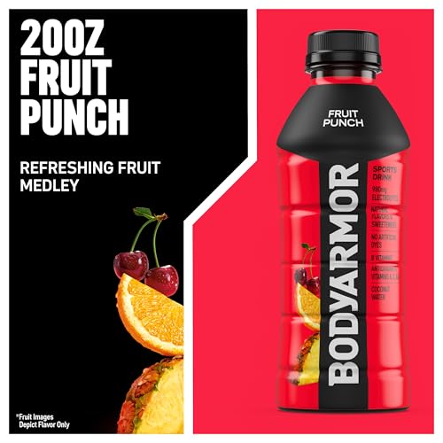 BODYARMOR Sports Drink Sports Beverage, Blue Raspberry, Natural Flavors With Vitamins, Potassium-Packed Electrolytes, No Preservatives, Perfect For Athletes, 12 ounce (Pack of 8)