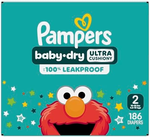 Pampers Diapers - Baby Dry - Size 1, 44 Count, Absorbent Disposable Infant Diaper (Packaging May Vary)