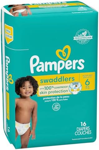 Pampers Baby Diapers - Swaddlers - Size 0, 84 Count, Ultra Absorbent Disposable Newborn Diaper