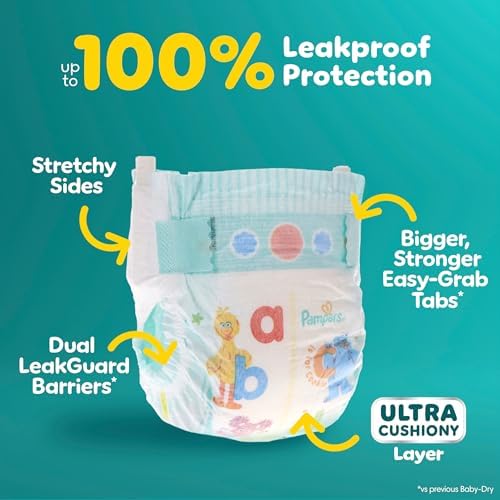 Pampers Diapers - Baby Dry - Size 1, 44 Count, Absorbent Disposable Infant Diaper (Packaging May Vary)