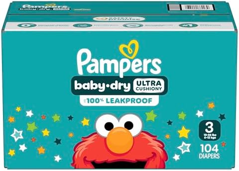 Pampers Diapers - Baby Dry - Size 1, 44 Count, Absorbent Disposable Infant Diaper (Packaging May Vary)