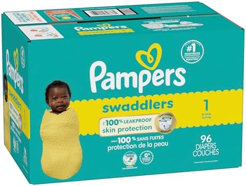 Pampers Baby Diapers - Swaddlers - Size 0, 84 Count, Ultra Absorbent Disposable Newborn Diaper