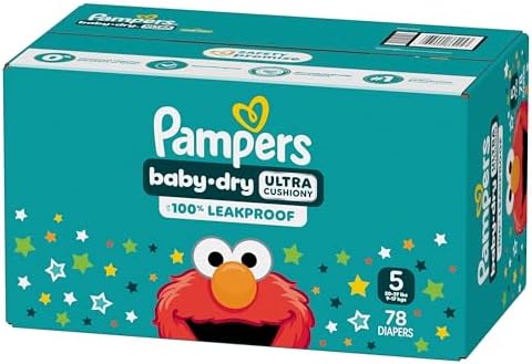Pampers Diapers - Baby Dry - Size 1, 44 Count, Absorbent Disposable Infant Diaper (Packaging May Vary)