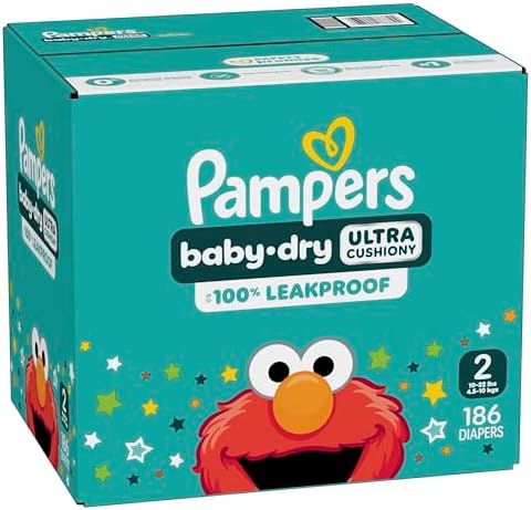 Pampers Diapers - Baby Dry - Size 1, 44 Count, Absorbent Disposable Infant Diaper (Packaging May Vary)