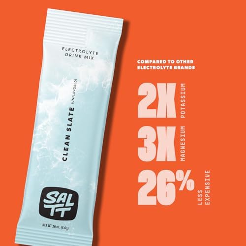 Keto Chow SALTT Electrolytes Powder Packets, Booyah Berry (30 Hydration Packets) - Magnesium, Potassium, Sodium, Trace Minerals - Vegan, Sugar Free, Gluten Free - Travel Essentials - Made in USA