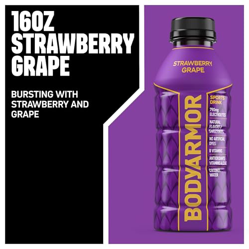 BODYARMOR Sports Drink Sports Beverage, Orange Mango, Coconut Water Hydration, Natural Flavors With Vitamins, Potassium-Packed Electrolytes, Perfect For Athletes, 16 Fl Oz (Pack of 12)