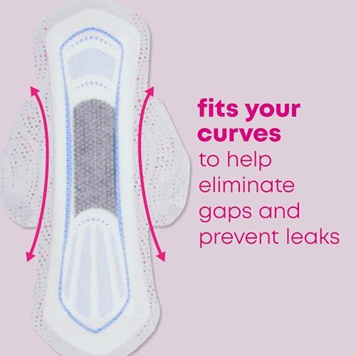 U by Kotex Balance Ultra Thin Pads with Wings, Heavy Absorbency, 46 Count (Packaging May Vary)