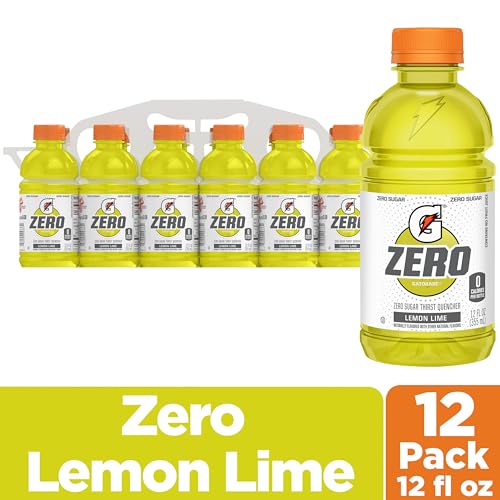 Gatorade Thirst Quencher Zero Sugar Sports Drink, Fruit Punch, 12oz Bottles, 12 Pack, Electrolytes for Rehydration