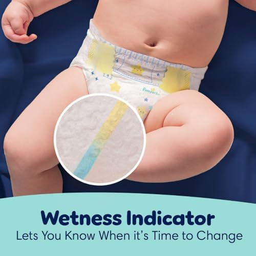 Pampers ZZZ Overnight Diapers, Size 4 (22-37 lbs), 58 Count, Nighttime Protection Disposable Baby Diaper, Night Time Leak and Skin Protection