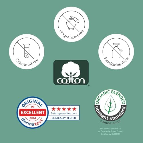 Rael Organic Cotton Cover Pads - Regular Absorbency, Unscented, Ultra Thin Pads with Wings for Women (56 Total)