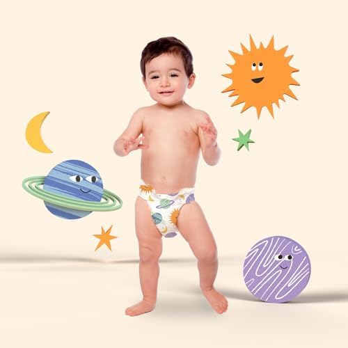 Hello Bello Premium Diapers Size 2, Happy Camper & Live Leaf Love Designs, 74ct Club Box