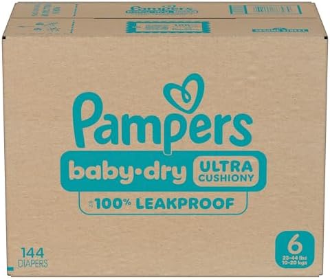 Pampers Diapers - Baby Dry - Size 1, 44 Count, Absorbent Disposable Infant Diaper (Packaging May Vary)