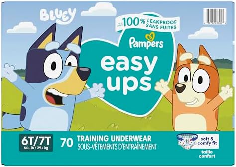 Pampers Training Pants - Easy Ups Boys & Girls Bluey - Size 2T-3T, 140 Count, Children's Potty Underwear (Packaging May Vary)