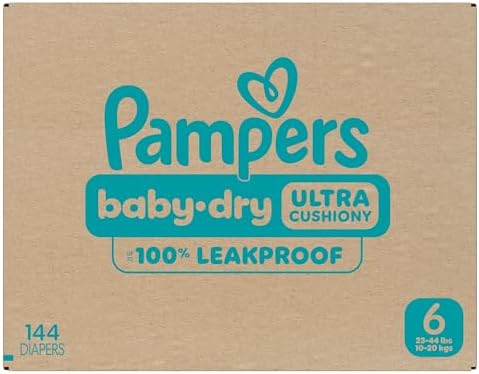 Pampers Diapers - Baby Dry - Size 1, 44 Count, Absorbent Disposable Infant Diaper (Packaging May Vary)