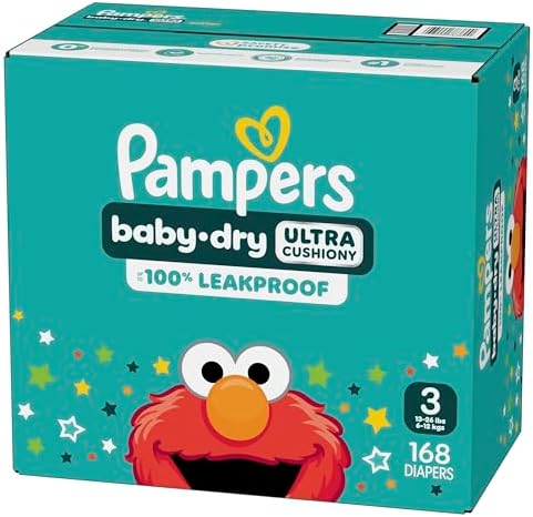 Pampers Diapers - Baby Dry - Size 1, 44 Count, Absorbent Disposable Infant Diaper (Packaging May Vary)