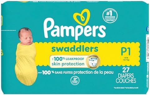 Pampers Baby Diapers - Swaddlers - Size 0, 84 Count, Ultra Absorbent Disposable Newborn Diaper