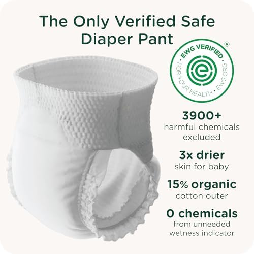 SmartyPants Pull Up Style Diapers | EWG Verified Safe & Plant-Based | Quilted 360 Waistband, Super Absorbent for Overnight Leak Protection | Training Pants by HealthyBaby | Size 5 (38 Count)