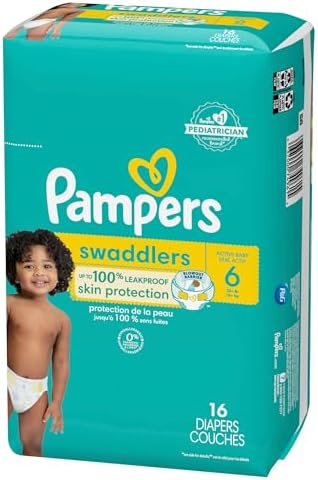 Pampers Baby Diapers - Swaddlers - Size 0, 84 Count, Ultra Absorbent Disposable Newborn Diaper