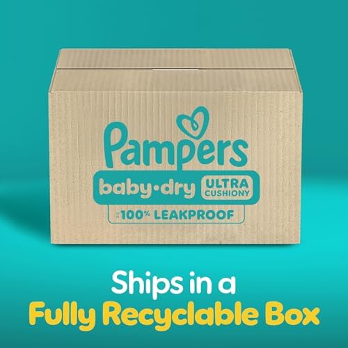 Pampers Diapers - Baby Dry - Size 1, 44 Count, Absorbent Disposable Infant Diaper (Packaging May Vary)