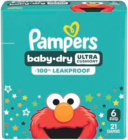 Pampers Diapers - Baby Dry - Size 1, 44 Count, Absorbent Disposable Infant Diaper (Packaging May Vary)