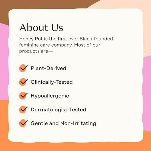 The Honey Pot Company - Sanitary Pads for Women - Non-Herbal Regular Flow w/Wings - Organic Cotton Cover & Ultra-Absorbent Pulp Core - Feminine Care - 20 ct