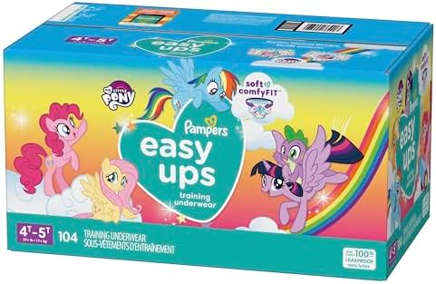 Pampers Training Pants - Easy Ups Girls & Boys - Size 4T-5T, 56 Count, My Little Pony Potty Underwear (Packaging May Vary)