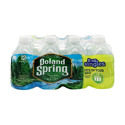 Poland Spring Maine Spring Water Bottles, 24 Pack – Crisp, Still Bottled Water with Naturally Balanced Occurring Minerals & Electrolytes for Taste - 16.9 Fl Oz
