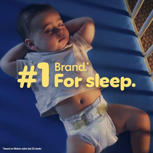Pampers ZZZ Overnight Diapers, Size 4 (22-37 lbs), 58 Count, Nighttime Protection Disposable Baby Diaper, Night Time Leak and Skin Protection