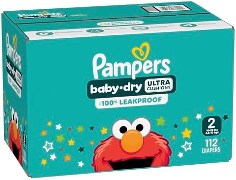 Pampers Diapers - Baby Dry - Size 1, 44 Count, Absorbent Disposable Infant Diaper (Packaging May Vary)