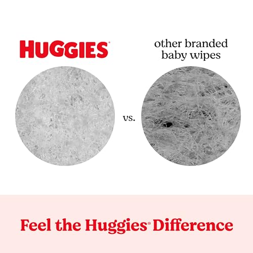 Huggies Simply Clean Unscented Baby Diaper Wipes, 3 Flip-Top Packs (192 Wipes Total), Packaging May Vary