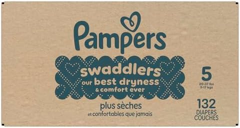 Pampers Baby Diapers - Swaddlers - Size 0, 84 Count, Ultra Absorbent Disposable Newborn Diaper