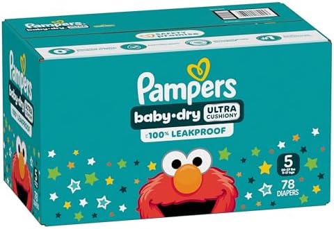 Pampers Diapers - Baby Dry - Size 1, 44 Count, Absorbent Disposable Infant Diaper (Packaging May Vary)
