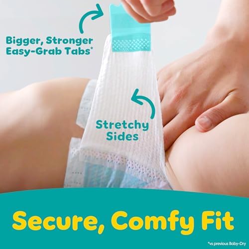 Pampers Diapers - Baby Dry - Size 1, 44 Count, Absorbent Disposable Infant Diaper (Packaging May Vary)