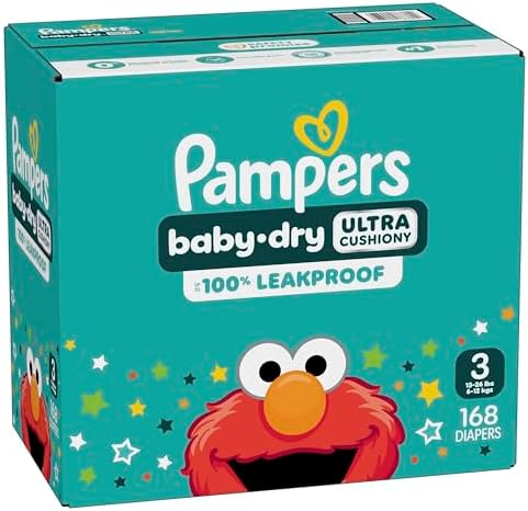 Pampers Diapers - Baby Dry - Size 1, 44 Count, Absorbent Disposable Infant Diaper (Packaging May Vary)