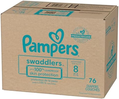 Pampers Baby Diapers - Swaddlers - Size 0, 84 Count, Ultra Absorbent Disposable Newborn Diaper