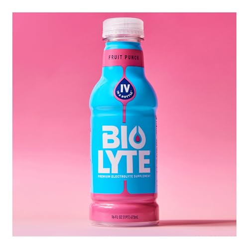 BIOLYTE Electrolyte Drink - Doctor-Formulated Hydration Drink, HSA & FSA Electrolytes Water, Chemotherapy Must Haves for Women & Men, Rehydration IV Liquid in a Bottle - Lemon Lime, 16 Fl Oz (12 Pack)