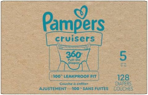 Pampers Diapers - Cruisers 360 - Size 4, 144 Count, Babyproof up to 100% Leakproof Pull-On Diaper