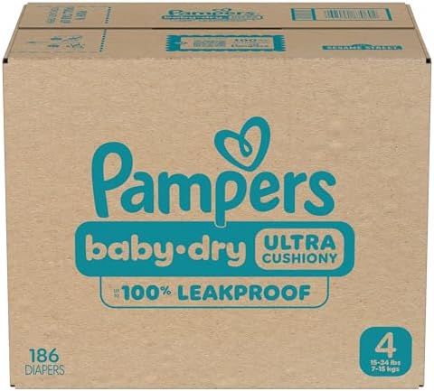 Pampers Diapers - Baby Dry - Size 1, 44 Count, Absorbent Disposable Infant Diaper (Packaging May Vary)