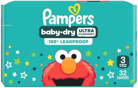 Pampers Diapers - Baby Dry - Size 1, 44 Count, Absorbent Disposable Infant Diaper (Packaging May Vary)