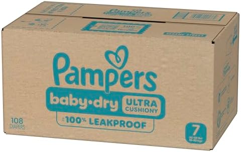 Pampers Diapers - Baby Dry - Size 1, 44 Count, Absorbent Disposable Infant Diaper (Packaging May Vary)