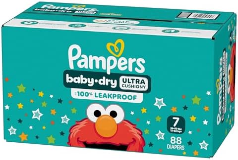 Pampers Diapers - Baby Dry - Size 1, 44 Count, Absorbent Disposable Infant Diaper (Packaging May Vary)