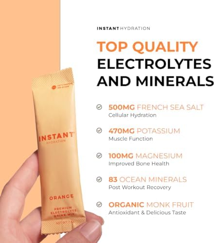 Instant Hydration Electrolytes Powder Packets - Raspberry Electrolyte Drink Mix - Zero Sugar - Keto, Vegan, Gluten-Free, Non-GMO - Boost Recovery, Brain Health, Muscle & Tissue Support- 30 Sticks
