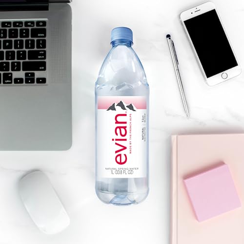 evian Natural Spring Water, PH Balanced with Natural Electrolytes, 16.9fl oz./500mL Bottles (pack of 24)