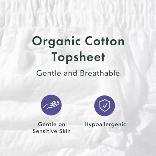 Rael Disposable Underwear for Women, Organic Cotton Cover - Incontinence Pads, Postpartum Essentials, Disposable Underwear, Unscented, Maximum Coverage (Size S-M, 12 Count)