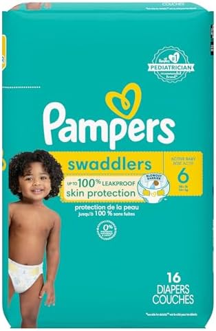 Pampers Baby Diapers - Swaddlers - Size 0, 84 Count, Ultra Absorbent Disposable Newborn Diaper