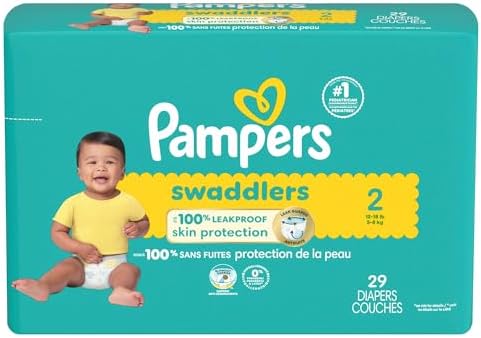 Pampers Baby Diapers - Swaddlers - Size 0, 84 Count, Ultra Absorbent Disposable Newborn Diaper