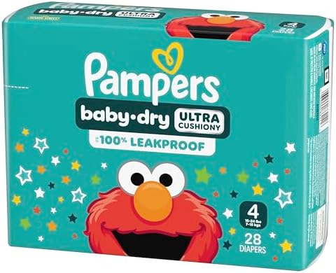 Pampers Diapers - Baby Dry - Size 1, 44 Count, Absorbent Disposable Infant Diaper (Packaging May Vary)